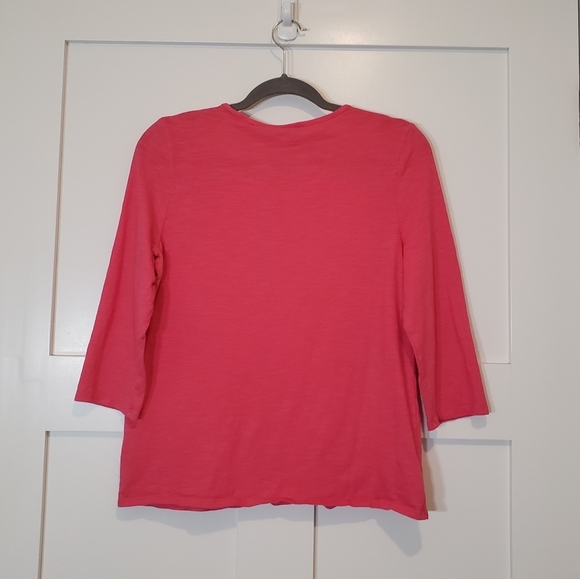 Chico's (Lot of 3) Summer Tops Size 0 Pink Blue & White Coral Machine Wash - Picture 5 of 16